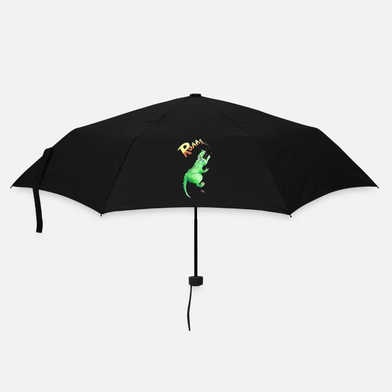 T-Rex - Regenschirm (klein) - Schwarz