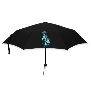 Tigre et éclais sous les pattes (version bleue) - Parapluie standard - noir - Devant