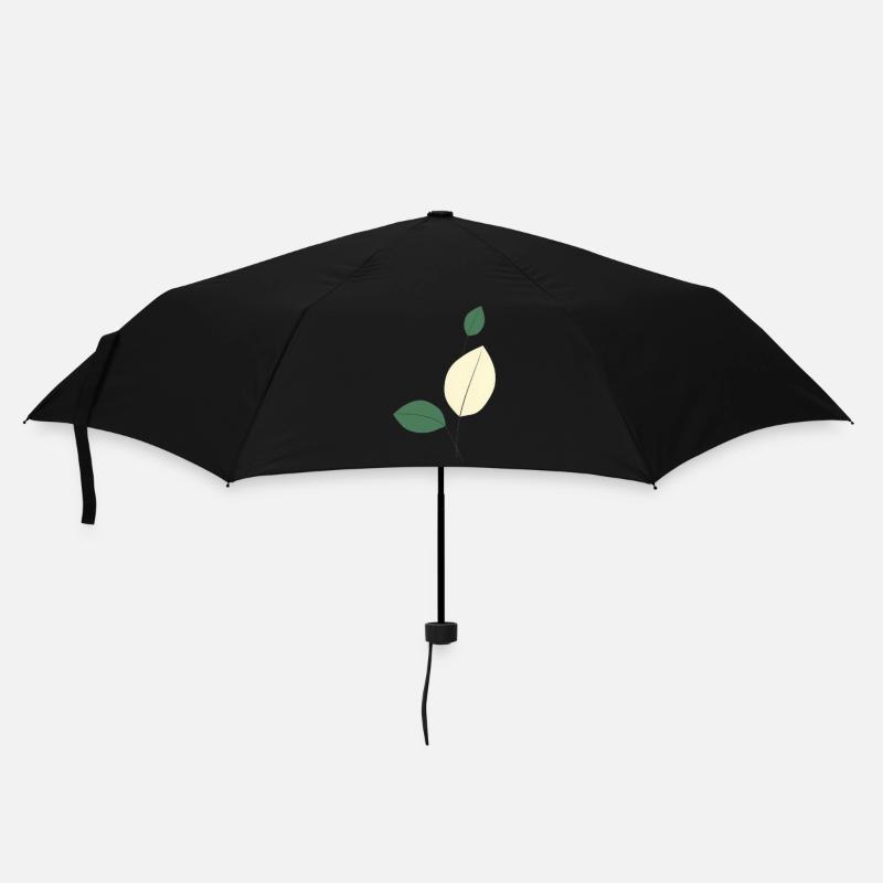 Blätter - Regenschirm (klein) - Schwarz