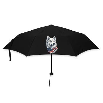 Samojede - Regenschirm (klein) - Schwarz - Vorne