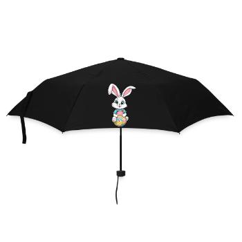 Easter bunny with Easter eggs - Umbrella (small) - black - Front