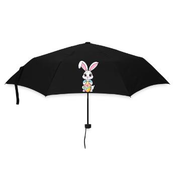Easter bunny with Easter eggs - Umbrella (small) - black - Front