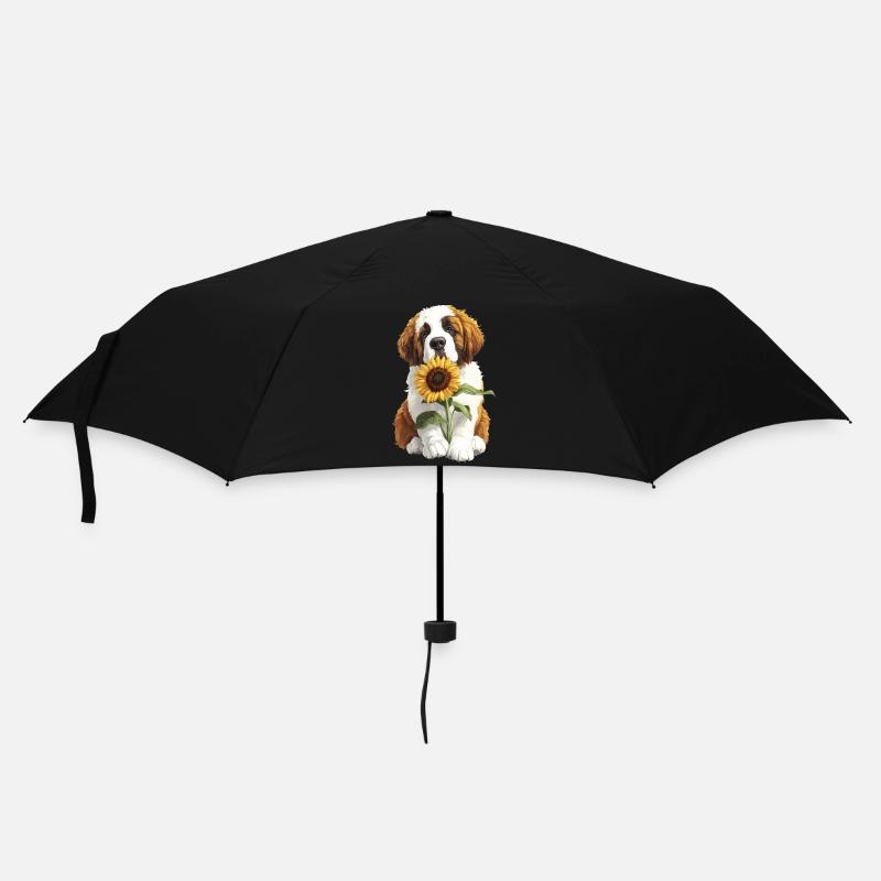 Bernhardiner - Regenschirm (klein) - Schwarz