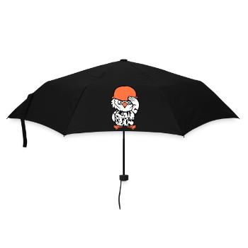 Owl Soldier Military War Helmet Fighter Army Cool - Umbrella (small) - black - Front