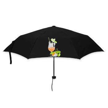 Cocktail Glass Drink with Orange & Mint - Umbrella (small) - black - Front
