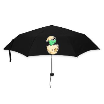 Bébé dinosaure dans l’œuf - Parapluie standard - noir - Devant