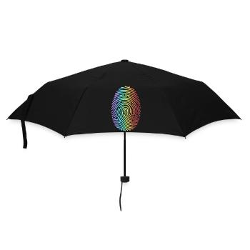 Empreinte digitale arc-en-ciel colorée - Parapluie standard - noir - Devant