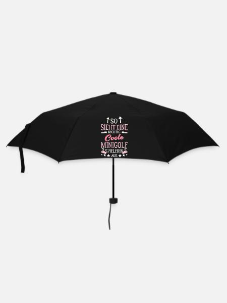 So sieht eine richtig coole Minigolfspielerin aus - Umbrella (small) - black