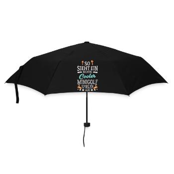 So sieht ein richtig cooler Minigolfspieler aus  - Umbrella (small) - black - Front