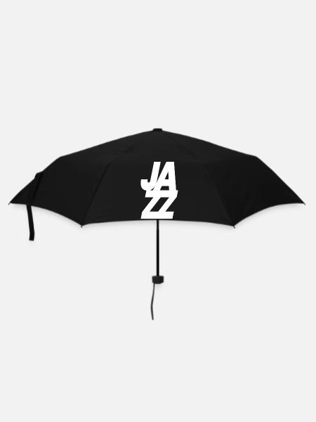 Kühnes Jazzmusik-Logo-Design - Regenschirm (klein) - Schwarz