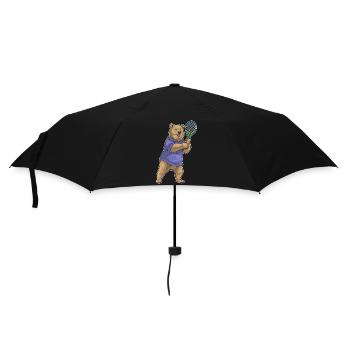 Bear Tennis Tennis Racket Sport - Umbrella (small) - black - Front