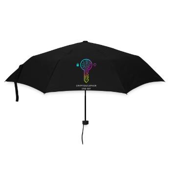 Experte für Kryptographie und 256-Bit-Sicherheit - Regenschirm (klein) - Schwarz - Vorne