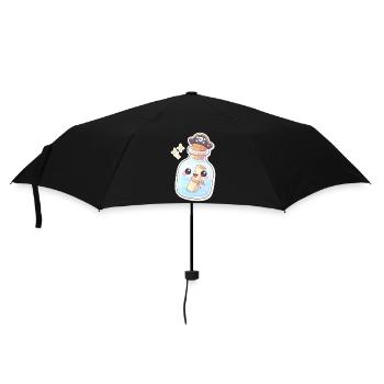 Cute Pirate Message in a Bottle - Regenschirm (klein) - Schwarz - Vorne