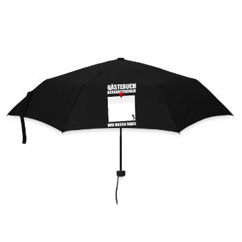 Gästebuch Bürgersteigbier Ortskontrollfahrt OKF - Regenschirm (klein) - Schwarz - Vorne