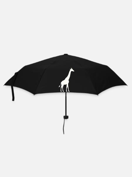 Giraffe Silhouette - Regenschirm (klein) - Schwarz