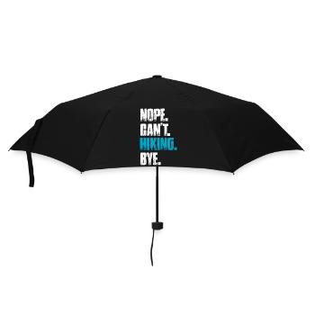 Nope can't hiking bye hiking mountains mountaineering - Umbrella (small) - black - Front