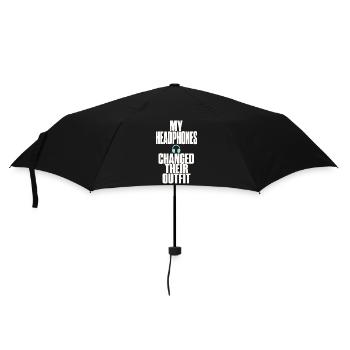 Kopfhörer – Changed Their Outfit - Regenschirm (klein) - Schwarz - Vorne