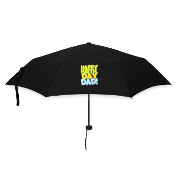 Herzlichen Glückwunsch zum Geburtstag, Papa! - Regenschirm (klein) - Schwarz - Vorne