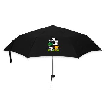 Football 3 Birthday Football Player Football - Umbrella (small) - black - Front