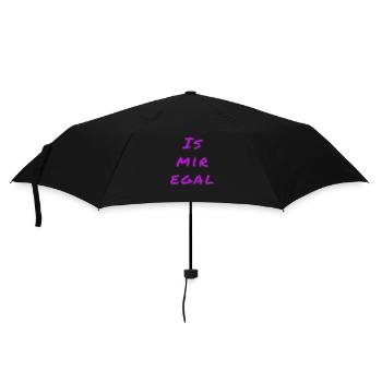 Is mir egal - Regenschirm (klein) - Schwarz - Vorne