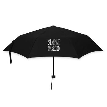 facical hair quote bday funny beard present idea - Regenschirm (klein) - Schwarz - Vorne