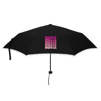 Novia Girlfriend Engagement Bridal Shower Wedding - Umbrella (small) - black - Front