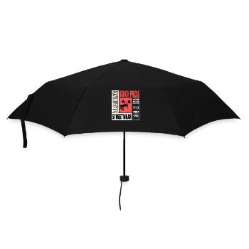 bench press, weightlifting, weight training, fitness, strong - Umbrella (small) - black - Front