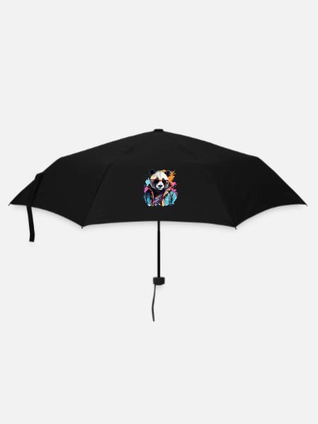 Rogue Panda. Design im Graffiti-Stil. - Regenschirm (klein) - Schwarz