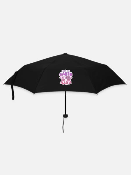 Plastik reduzieren - Regenschirm (klein) - Schwarz