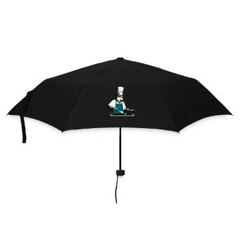 Grillmeister Wolf - Regenschirm (klein) - Schwarz - Vorne