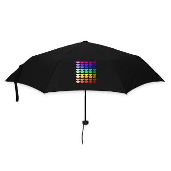 Rainbow smiles - Umbrella (small) - black - Front