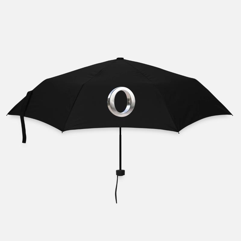 Chrome ,, O " Métallisé - Parapluie standard - noir