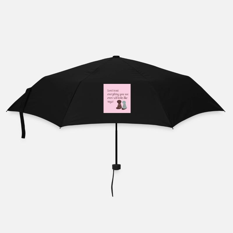 Vertraue nicht allem, was du siehst - Regenschirm (klein) - Schwarz