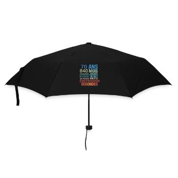 70 Ans – 840 Mois, 25 550 Jours, 2,2 Milliard - Regenschirm (klein) - Schwarz - Vorne