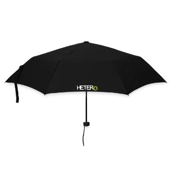 HETER O - hell - Regenschirm (klein) - Schwarz - Vorne