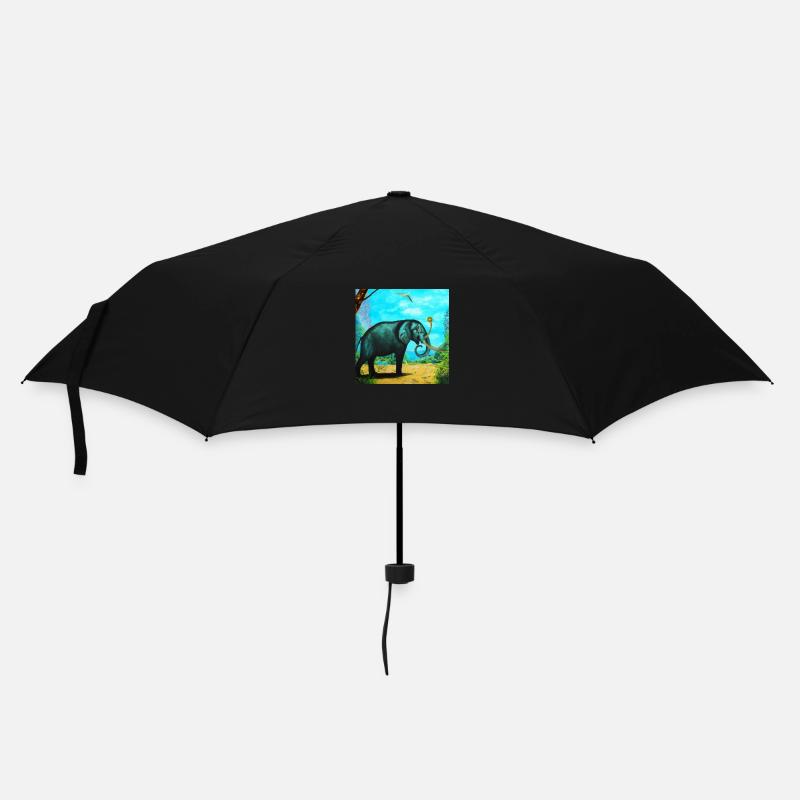 help_for_elephants_01 - Regenschirm (klein) - Schwarz