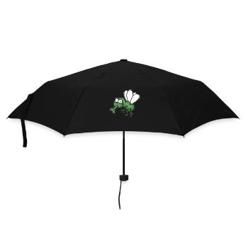Fliege - Regenschirm (klein) - Schwarz - Vorne