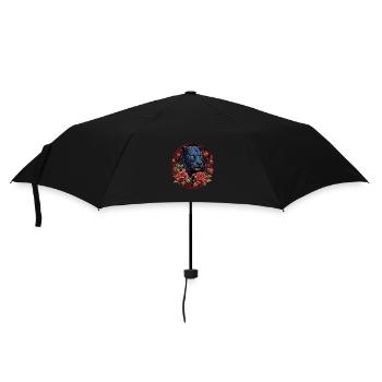 Schwarzer Panther Großkatze - Regenschirm (klein) - Schwarz - Vorne
