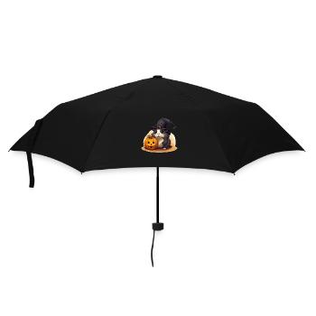 Meerschweinchen Halloween Kostüm - Regenschirm (klein) - Schwarz - Vorne
