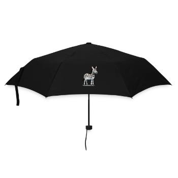 Niedliches Zebra für Kinder für Kinder - Regenschirm (klein) - Schwarz - Vorne