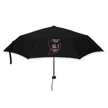 Romantische Liebesherz-valentinstag-paare - Regenschirm (klein) - Schwarz - Vorne