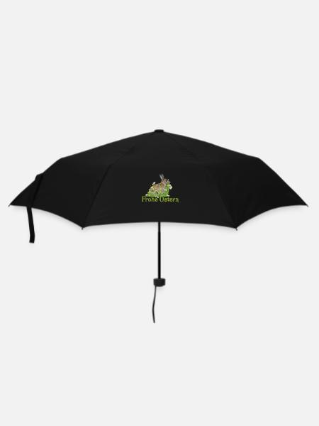 Frohe Ostern - Regenschirm (klein) - Schwarz
