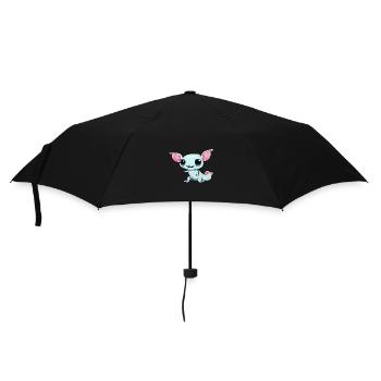 Süßer Kawaii Axolotl - Regenschirm (klein) - Schwarz - Vorne