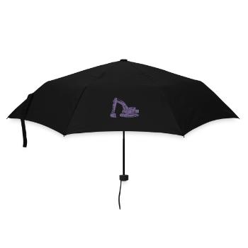 Silhouette de conducteur de pelle - Opérateur d’équipement de construction - Parapluie standard - noir - Devant