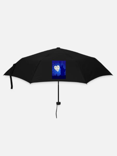 4 juillet Cœur - Parapluie standard - noir