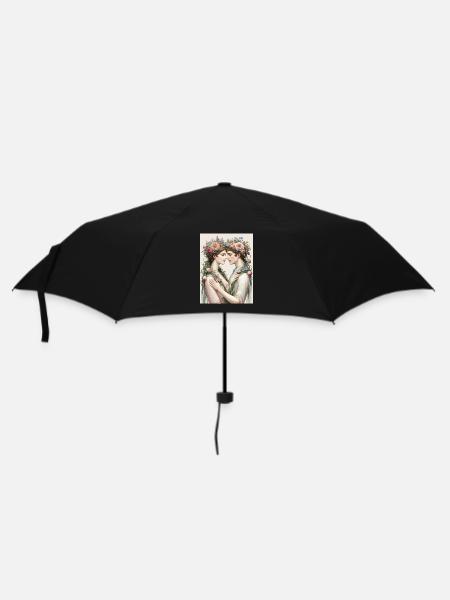 Lovers and bouquets - Umbrella (small) - black