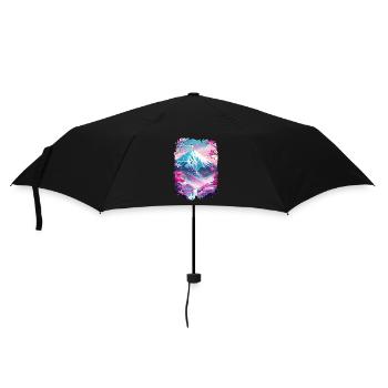 Retro Japanese Aaesthetic Landscape - Umbrella (small) - black - Front