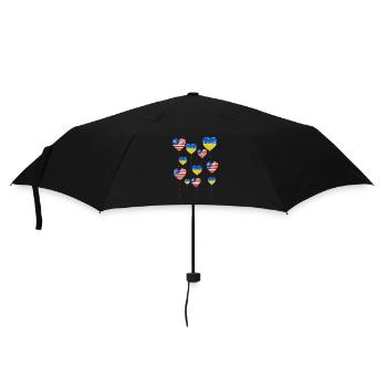 États-Unis : Solidarité et cœur pour l’Ukraine - Parapluie standard - noir - Devant