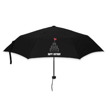 ALLES GUTE ZUM GEBURTSTAG. ALLES GUTE ZUM GEBURTSTAG. JAHRESTAG - Regenschirm (klein) - Schwarz - Vorne