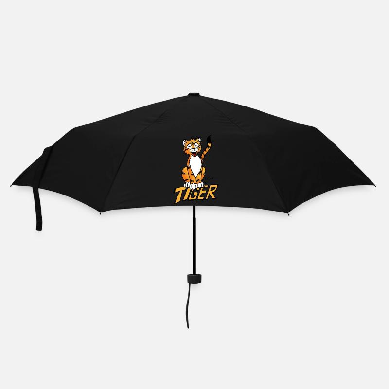 Tiger - Regenschirm (klein) - Schwarz